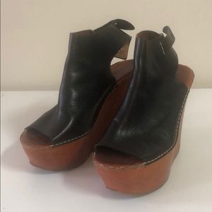Original Chloe leather Black Platforms